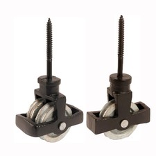 Clothes Airer Double & Single Pulley with Zinc Cast Iron wheels Black Cast Iron