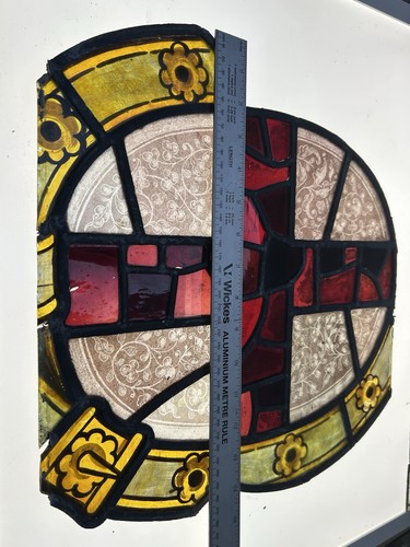 Vintage stained glass window - glass,