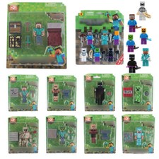 Minecraft New Action Figures All Characters With Package Box 3-4'' Toy Gift