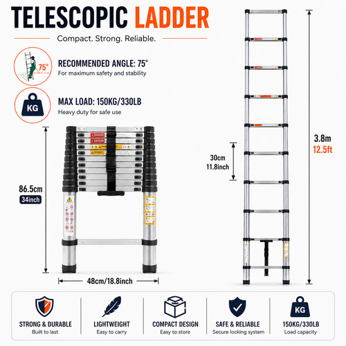 Telescopic ladder en131 - telescopic,