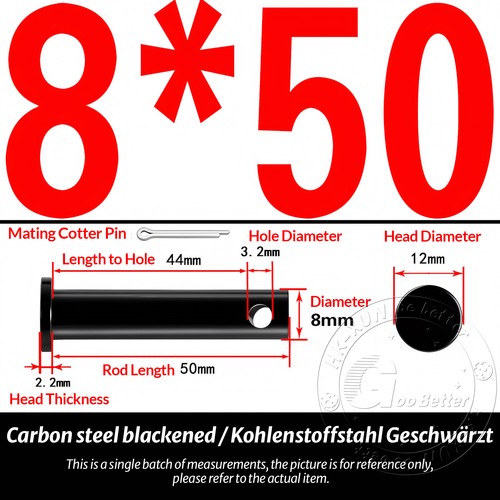 Clevis pin blackened carbon - clevis,