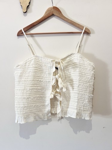 Zara cream frill textured - cream,