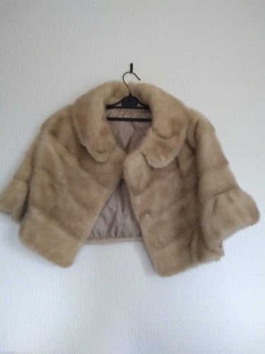 Blond mink fur - mink,
