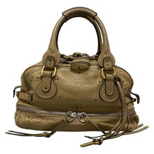 Auth Chloe Paddington Beige Leather Handbag