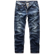 Mens Jeans Regular Straight Fit Denim Pants Destroyed R07984
