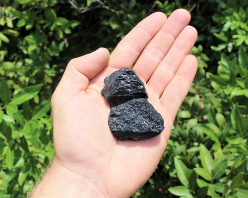 Black tourmaline rough - 2,