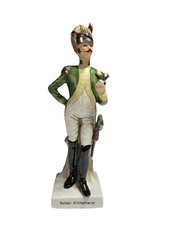 Vintage Napoleonic Porcelain Soldier Statuette by Carl Scheidig 23cm Tall