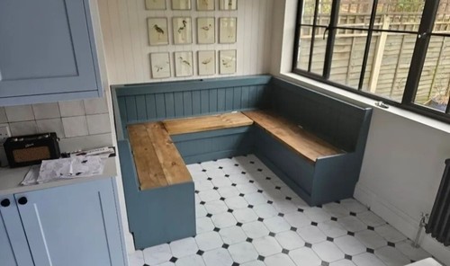 Bespoke corner monks bench - corner,