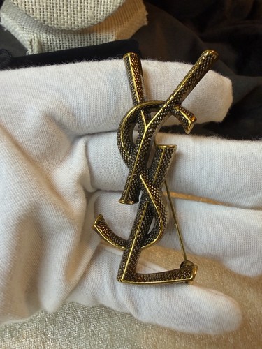 Vintage ysl brooch - brooch, in