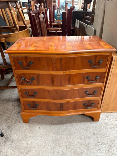 Bow front chest drawers - chest, x