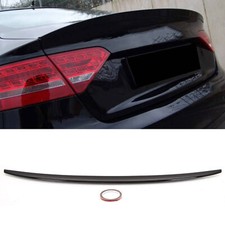 Fits Audi A5 8T 2009-2016 Rear Trunk Boot Lip Spoiler S5 Style Gloss Black