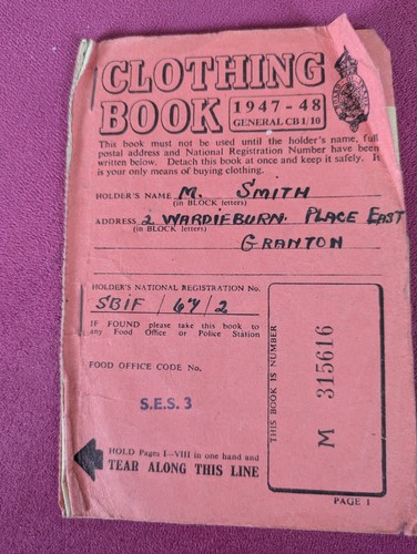 Clothing ration book - ration,