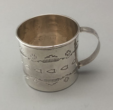 American Navajo Sterling Silver Cup By Julia Smith ELZX