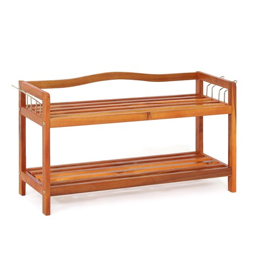 Tier wood shoe rack - shoe,