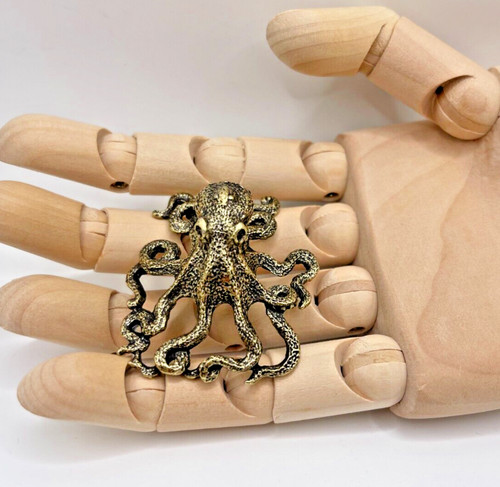Small brass octopus sea - octopus, statue