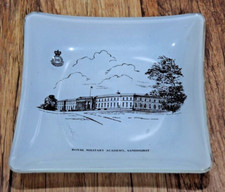 Vintage Royal Sandhurst Military Academy Glass Ashtray ?1960s / 1970s Army