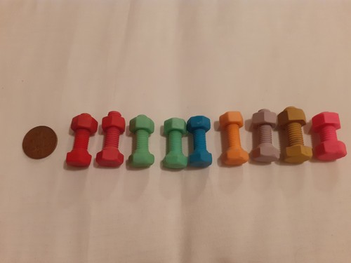 Vintage pencil erasers nuts - vintage,