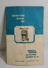 Eico Electronic Model 944 Flyback Transformer & Yoke Tester User Manual 1955 