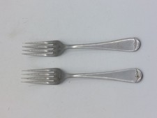 2 Vintage Military 1966 & 1967 HM&CO Firth Stainless Steel Forks Militaria