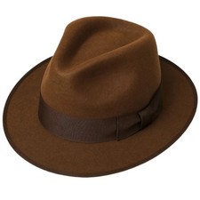 Fancy Dress Costume Brown Felt Hat Mens Indiana Jones Movie Character Headwear