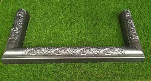 Cast iron fireplace fender - cast,