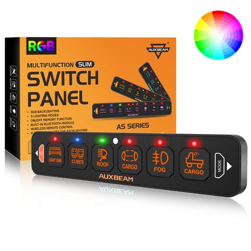 Auxbeam slim rgb gang switch - auxbeam,