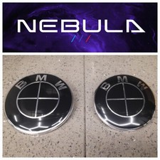 BMW GLOSS BLACK ROUNDELS FRONT