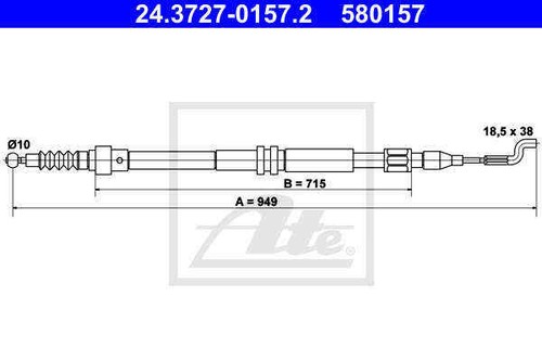 Cable parking brake for - parking,
