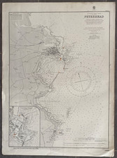1884 (1942) Antique Map; Admiralty Chart 1438. Scotland - Peterhead