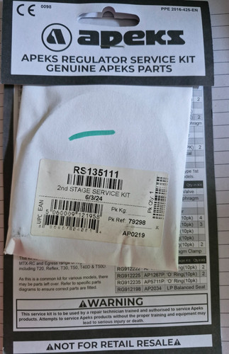 Apeks service kit - -, genuine-