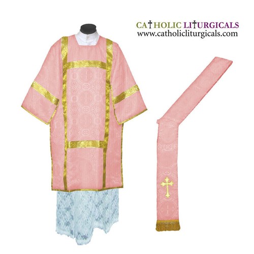 Rose deacon dalmatic vestment - rose,