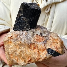 2.55LB Beautiful natural black tourmaline tourmaline logo healing