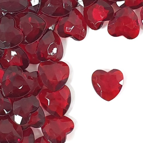 Ruby red heart scatter - ruby,