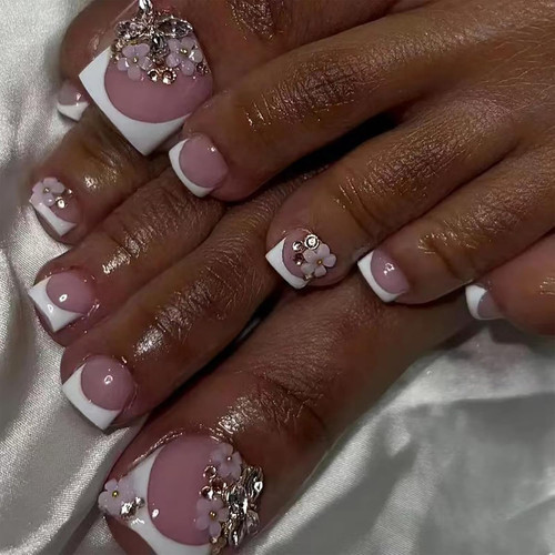 24pcs french toe - toe, nails,
