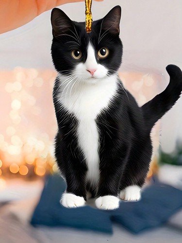 Black and white tuxedo - black, cat