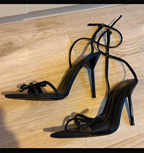 Zara black strappy pointed toe - zara,
