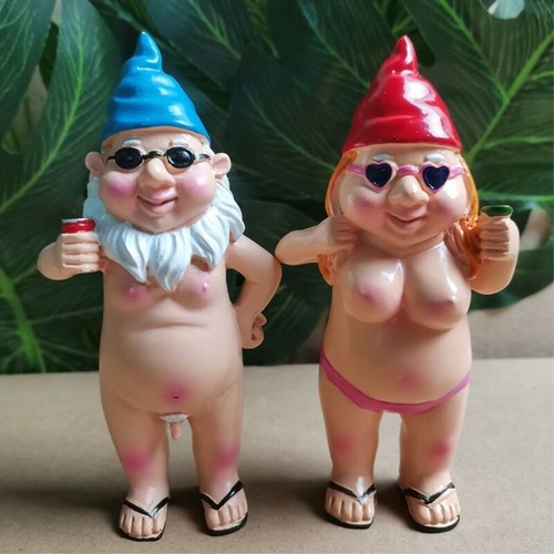 Pair garden gnomes - garden,