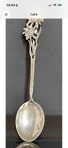 Antique swiss silver - antique, edelweiss