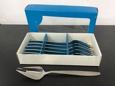 Retro Stainless Steel Sporks Splayds x 6 - Boxed Set - Japan