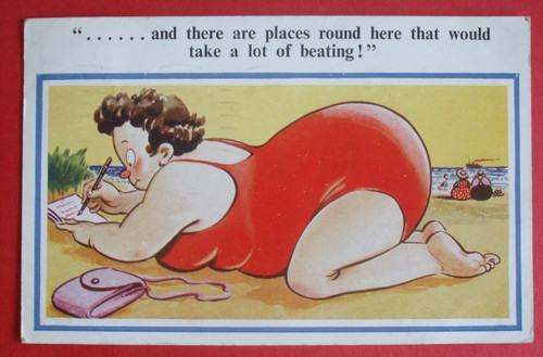 Saucy comic fat seaside lady - saucy,