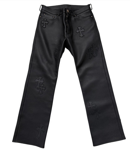 Chrome hearts black leather - black,