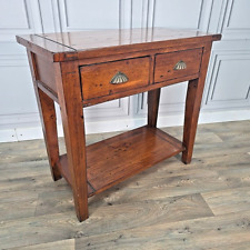 Rustic Vintage Reclaimed Solid Wooden Hall Console Table Drawers - Irish Coast