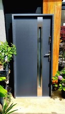 Modern External Front Door METAL  not pvc  Anthracite finish 