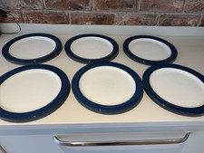 6 x Denby Boston Blue Dinner