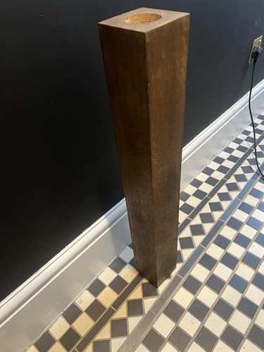 Oak newel base - with, a