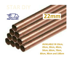 VARIOUS 22MM COPPER TUBE/PIPE 10CM-3 METRES PLUMBING/WATER/GAS/DIY/MODELLING/NEW