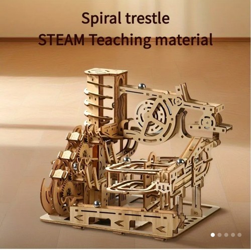 Wooden kit spiral trestle - 3d,
