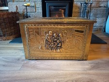 Vintage Brass Coal Box