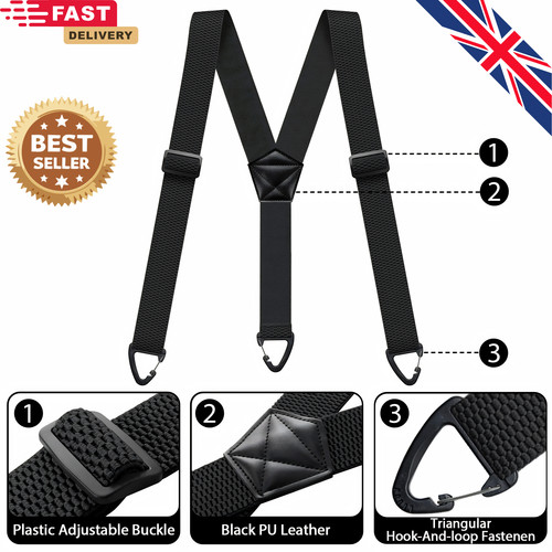 Heavy duty elastic suspenders - heavy,