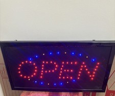 Latest 2017 Ulta Bright Animated LED Neon Light  Open Sign Running Blue LED 730